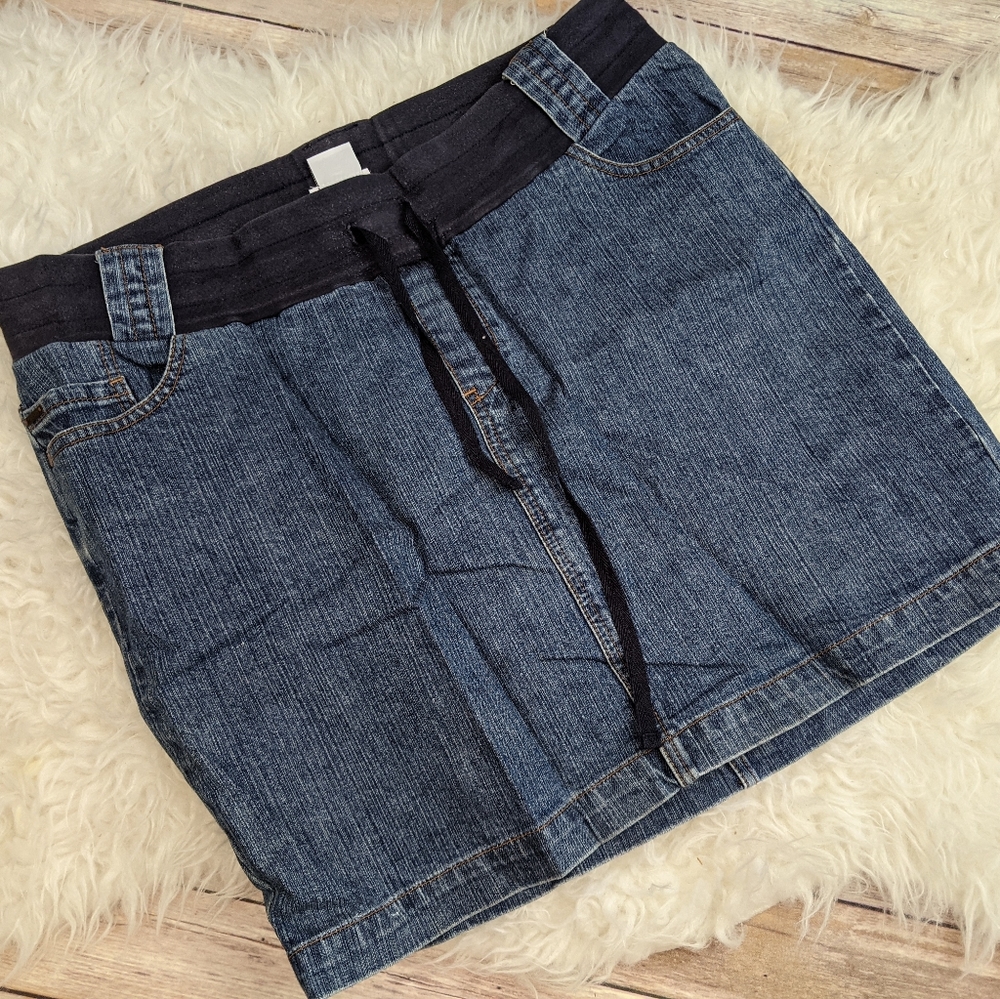 Maternity jean skirt
